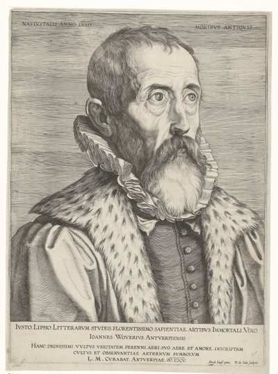 Portret Justusa Lipsiusa autorstwa Pieter de Jode (I)