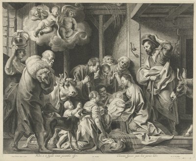 Adoracja pasterzy autorstwa Pieter de Jode (II)