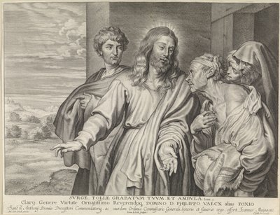 Chrystus uzdrawia paralityka autorstwa Pieter de Jode (II)