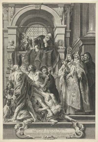 Święty Marcin uzdrawia opętanego człowieka autorstwa Pieter de Jode (II)