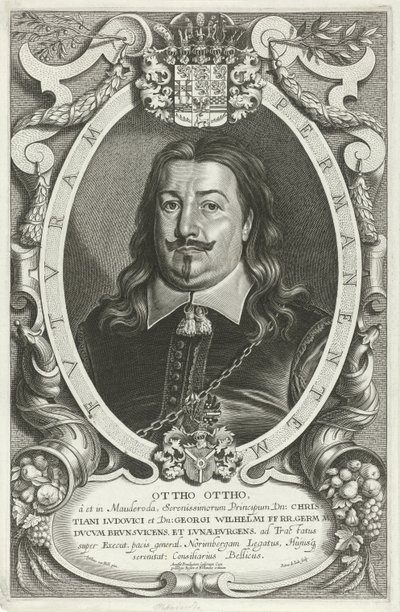 Portret van Otto Otto von Mauderode Sławni Legaci (tytuł serii) autorstwa Pieter de Jode (II)