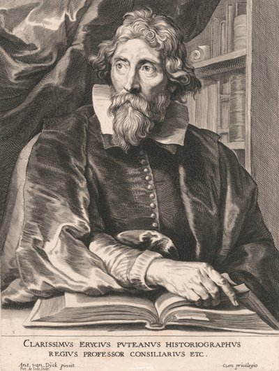 Znakomity Erycius Putean historiograf, królewski profesor radny itp. autorstwa Pieter de Jode