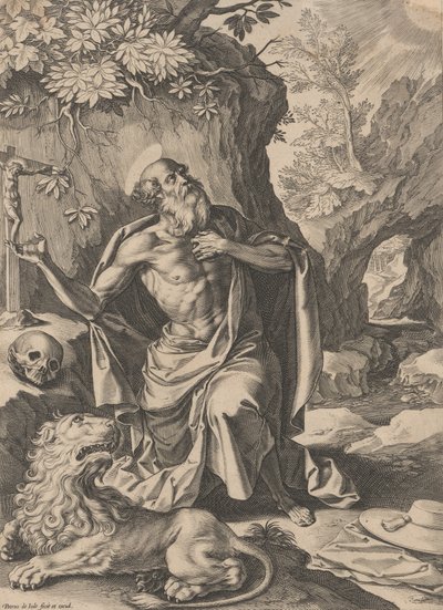 Święty Hieronim, n.d., n.d. autorstwa Pieter de Jode