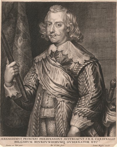 Najjaśniejszy Książę Ferdynand Austrii S.R.E. Kardynał Belgów, gubernator Burgundii itp. autorstwa Pieter de Jode