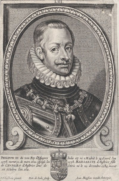 Portret Filipa III, króla Hiszpanii, ca. 1650. autorstwa Pieter de Jode II