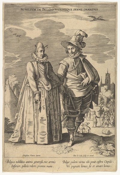 Szlachta w Holandii Both Sex Ornament, z Fashions of Different Nations.n.d. autorstwa Pieter de Jode I