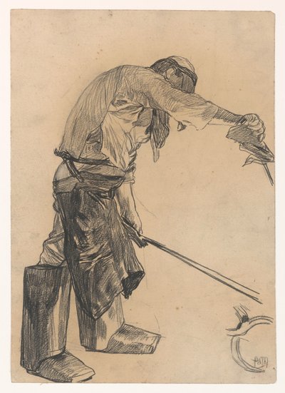 Pracownik w fabryce stali autorstwa Pieter de Josselin