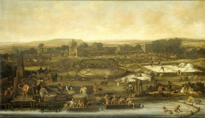 Produkcja wełny autorstwa Pieter de Molijn