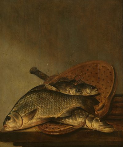 Martwa natura z rybami autorstwa Pieter de Putter