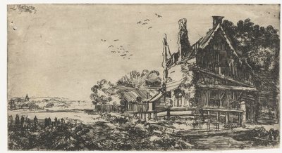 Dom z trzema kominami autorstwa Pieter de With (attributed to)