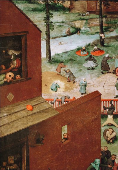 Gry dla dzieci (malowanie na drewnie dębowym) autorstwa Pieter the Elder Bruegel
