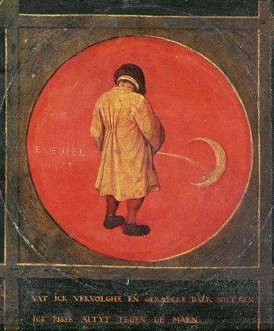 Z dwunastu przysłów na drewnianych tabliczkach (malarstwo na drewnie) autorstwa Pieter the Elder Bruegel