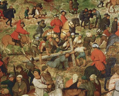 Jezus niosący krzyż (obraz na drewnie dębowym) autorstwa Pieter the Elder Bruegel