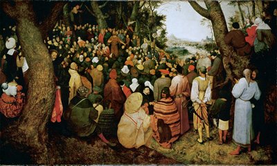 Jan Chrzciciel wygłaszający kazanie (olej na drewnie) autorstwa Pieter the Elder Bruegel