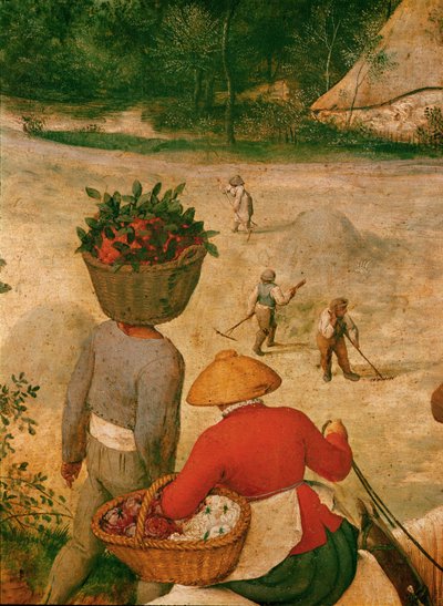 Zbiory siana ... (olej na drewnie dębowym) autorstwa Pieter the Elder Bruegel