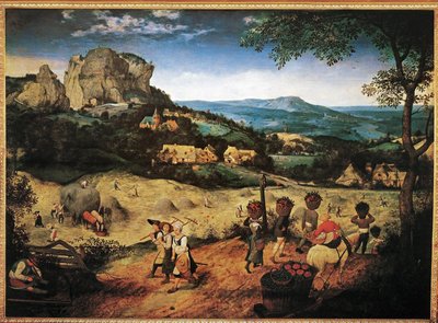 Zbiory siana z serii sześciu obrazów Pory roku (olej na drewnie dębowym) autorstwa Pieter the Elder Bruegel