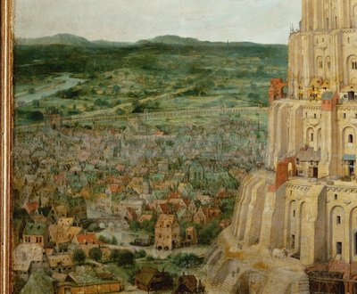 Wieża Babel (obraz na drewnie dębowym) autorstwa Pieter the Elder Bruegel