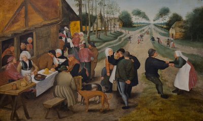 Kermesse flamandzki, druga połowa XVI wieku (olej na drewnie) autorstwa Pieter the Younger (studio of) Brueghel