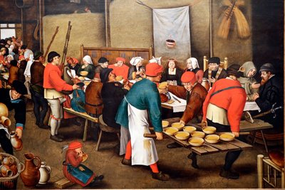 Muzeum Evory. Brueghel, Pieter Młodszy (ok. 1564-1638). Uczta weselna (lub wesele chłopskie) autorstwa Pieter the Younger Brueghel