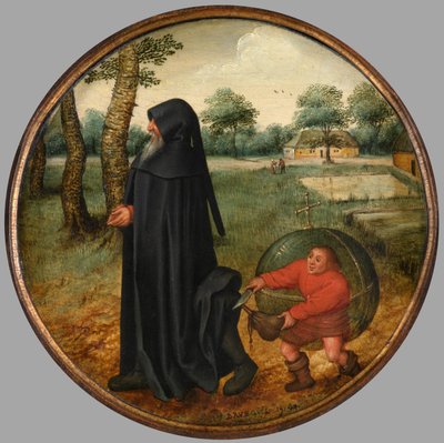 Opłakuję świat, ponieważ jest tak niegodny zaufania. autorstwa Pieter the Younger Brueghel
