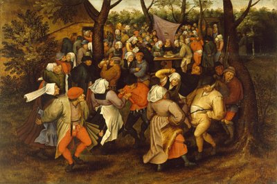 Chłopski taniec weselny, 1607 autorstwa Pieter Brueghel the Younger