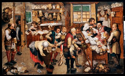 Chłopi płacący dziesięcinę autorstwa Pieter Brueghel the Younger