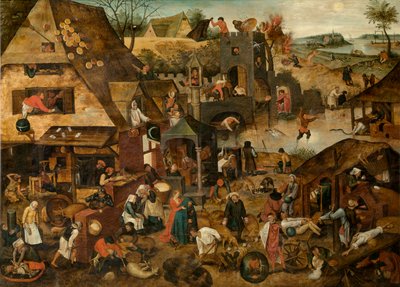 Przysłowia (olej) autorstwa Pieter the Younger Brueghel
