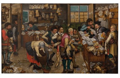 Zapłata dziesięciny (olej na panelu) autorstwa Pieter the Younger Brueghel