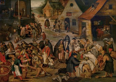 Uczynki Miłosierdzia (olej na desce) autorstwa Pieter the Younger Brueghel
