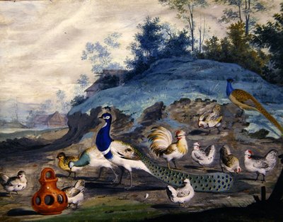 Egzotyczne ptaki w malowniczym krajobrazie (2) autorstwa Pieter the Younger Holsteyn
