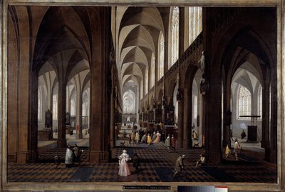 Widok wnętrza katedry w Antwerpii Obraz Pietera Neefsa Jeune (1620-1675) autorstwa Pieter the Younger Neefs