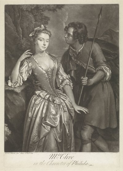 Aktorka Catherine Clive w roli Phyllidy autorstwa Pieter van Bleeck
