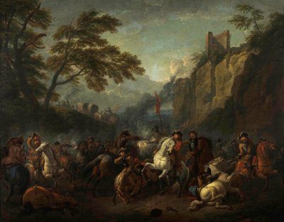 Scena bitwy autorstwa Pieter van Bloemen