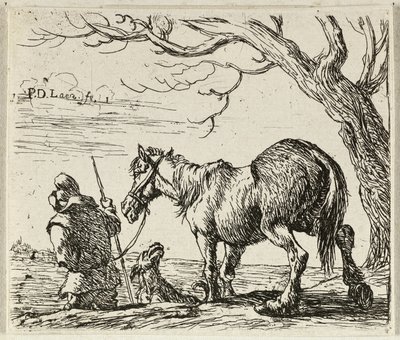 Rolnik z koniem autorstwa Pieter van Laer