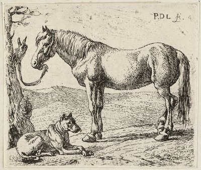 Koń i pies autorstwa Pieter van Laer