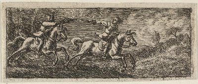 Walka dwóch jeźdźców autorstwa Pieter van Laer