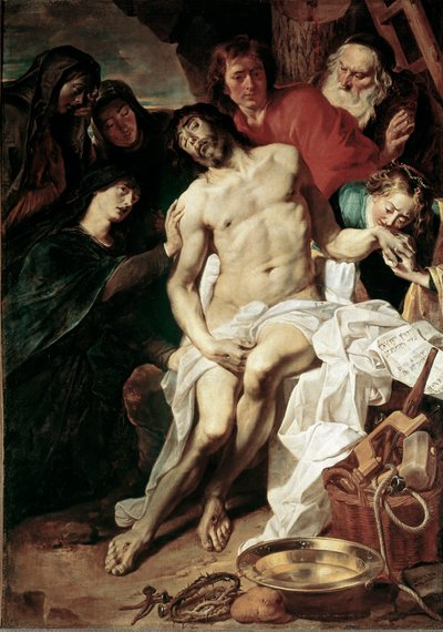 Osadzanie Chrystusa z krzyża (olej na płótnie) autorstwa Pieter van Mol