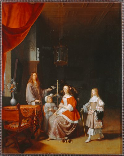 Frans Meerman, urzędnik miasta Leiden i jego rodzina ... autorstwa Pieter van Slingelandt