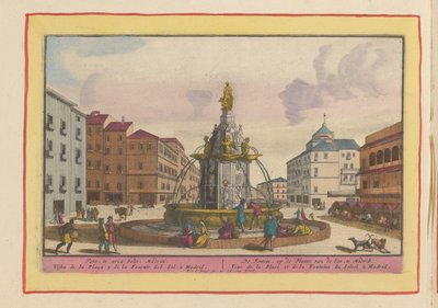 Fontanna na Plaza Puerta del Sol w Madrycie Fontanna na miejscu Syna w Madrycie (tytuł na obiekcie) Theatrum Hispaniae (...) (tytuł serialu) autorstwa Pieter van den Berge
