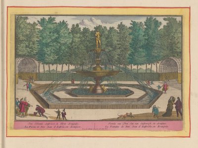 Fontanna Don Juana Austrii w ogrodach Pałacu Królewskiego w Aranjuez Fontanna Don Jana van Oostenryka, w Aranjues (tytuł na obiekcie) Theatrum Hispaniae (...) (tytuł serialu) autorstwa Pieter van den Berge