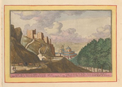 Widok na Alcazabę i katedrę w Granadzie Gesigt zamku de Rooden Tooren i Granades Hoofdkerk (tytuł na obiekcie) Theatrum Hispaniae (...) (tytuł serialu) autorstwa Pieter van den Berge