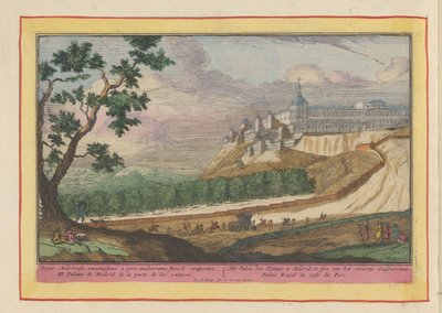 Widok na Pałac Królewski w Madrycie Pałac Króla w Madrycie widziany od strony rzeki Guadarrama (tytuł na obiekcie) Theatrum Hispaniae (...) (tytuł serialu) autorstwa Pieter van den Berge