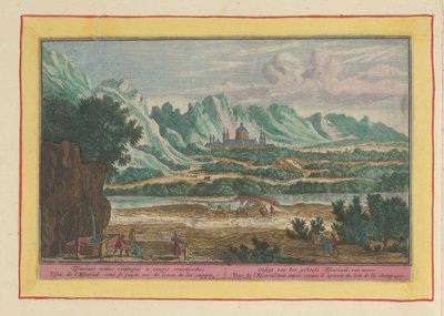 Krajobraz z Escorial Gesigt całego Escurial, z daleka (tytuł na obiekcie) Theatrum Hispaniae (...) (tytuł serialu) autorstwa Pieter van den Berge