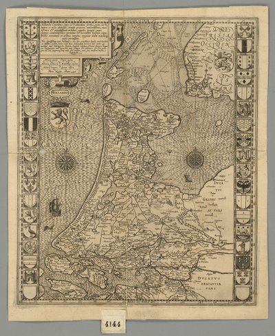1596 Holandia Comitatus Kaerius autorstwa Pieter van den Keere