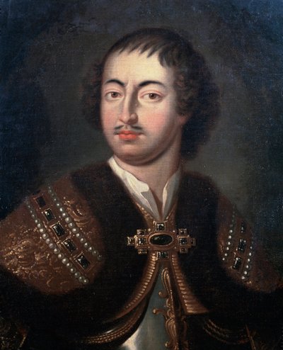 Portret cesarza rosyjskiego Piotra Wielkiego (malarstwo autorstwa Pieter van der (after) Werff