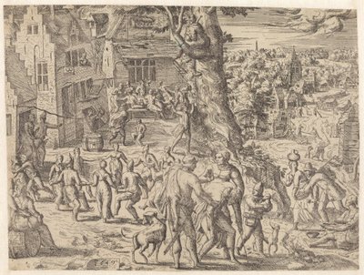 Jarmark chłopski Jarmark Rolniczy (tytuł na obiekcie) autorstwa Pieter van der Borcht (I) (attributed to)