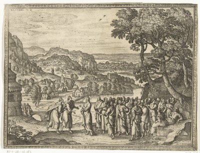 Chrystus odpowiada uczniom Jana Obrazy i sceny z Biblii (tytuł serii) autorstwa Pieter van der Borcht (I)