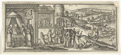 Uzdrowienia Chrystusa Sceny biblijne (tytuł serii) autorstwa Pieter van der Borcht (I)