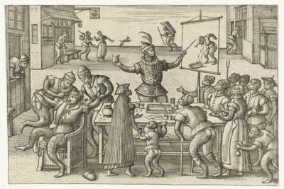 Kwak Gra małpa (tytuł serii) autorstwa Pieter van der Borcht (I)