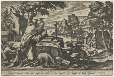 Kuszenie św. Antoniego autorstwa Pieter van der Borcht (I)